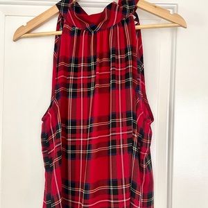 J. Crew plaid sleeveless blouse, sz. 6
